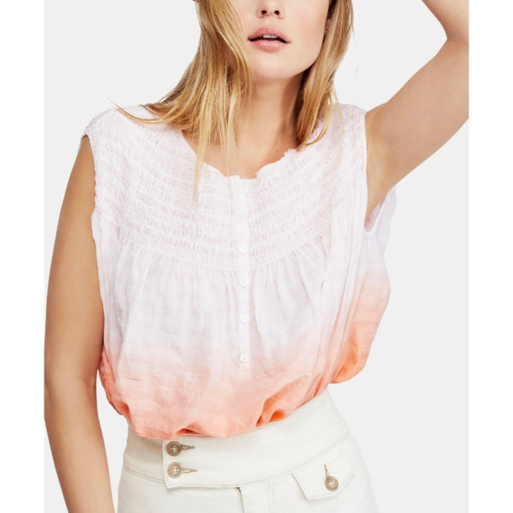 We The Free Little Bit of Something Ombre V-Neck Blouse - Picture 10 of 11